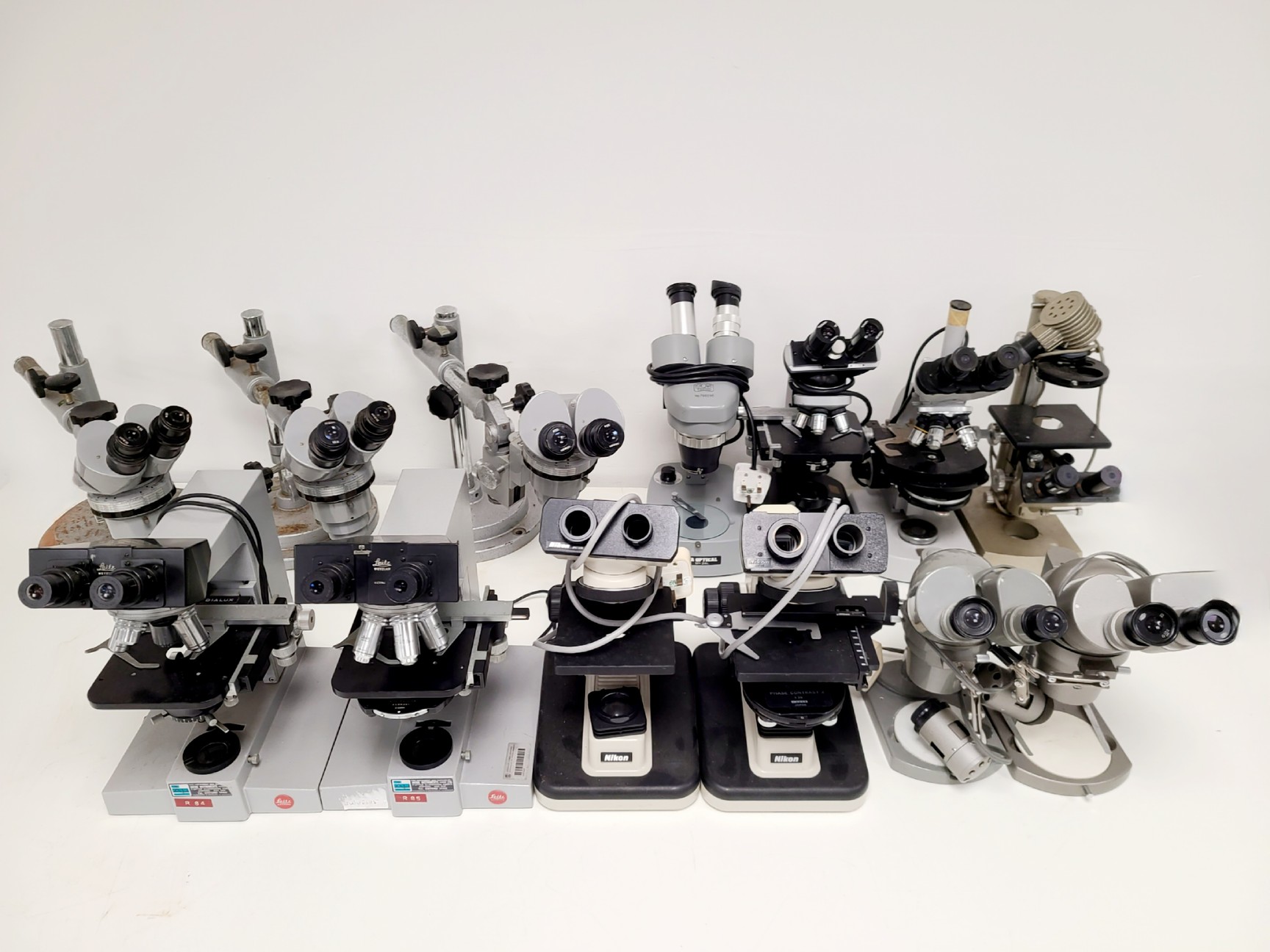 Image of 13 x Varied Microscopes Nikon,Olympus,Leitz,Kyowa,Prior,Carl Zeiss Job Lot Lab