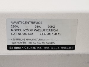 Thumbnail image of Beckman Coulter Avanti J-20 XP Floor Standing Centrifuge