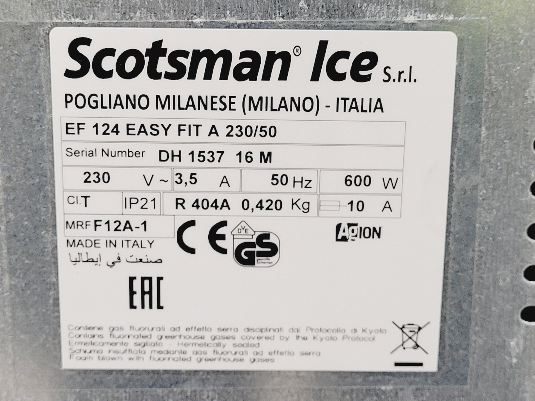 Image of Scotsman EF-124 easy-fit Ice machine