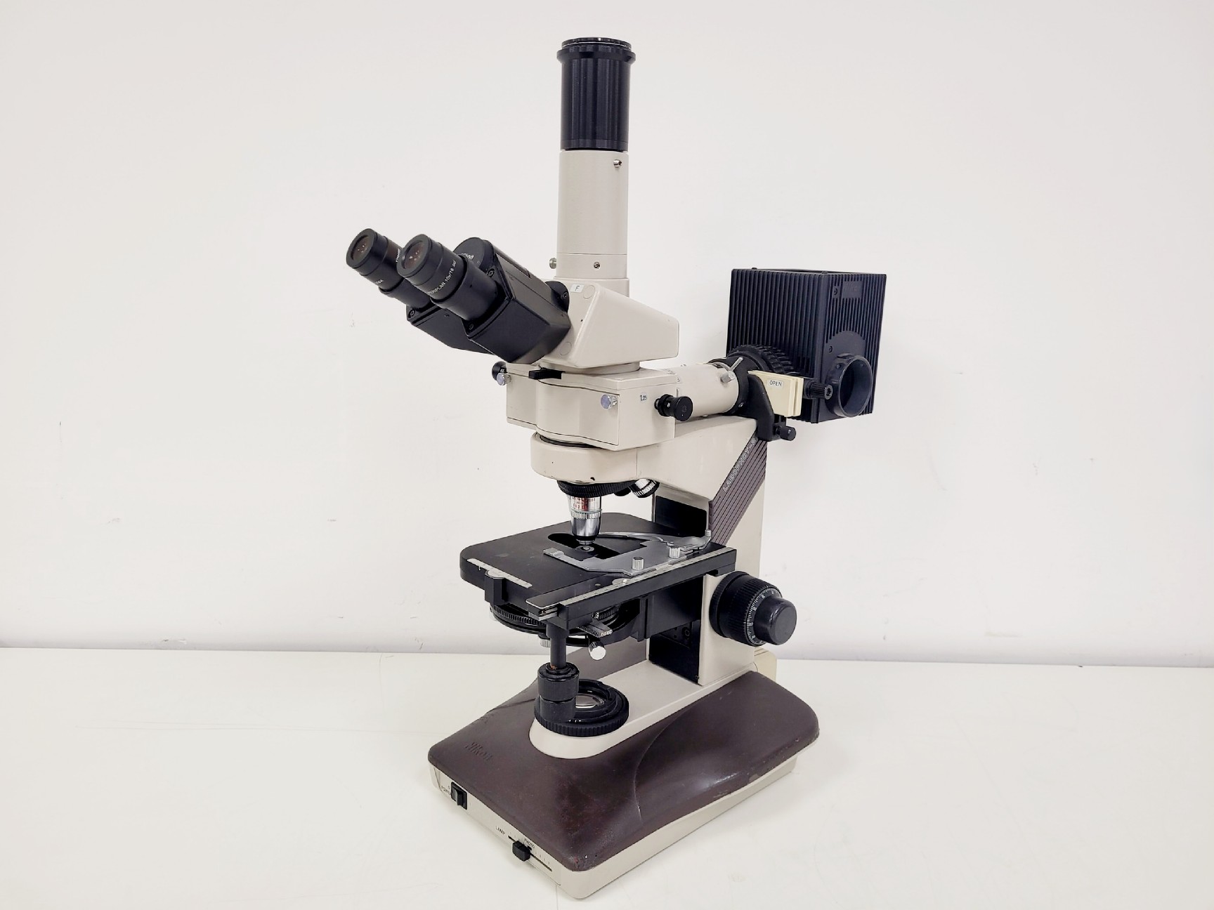 Image of Nikon Labophot-2 Trinocular Compound Microscope W/ 4 x Objectives