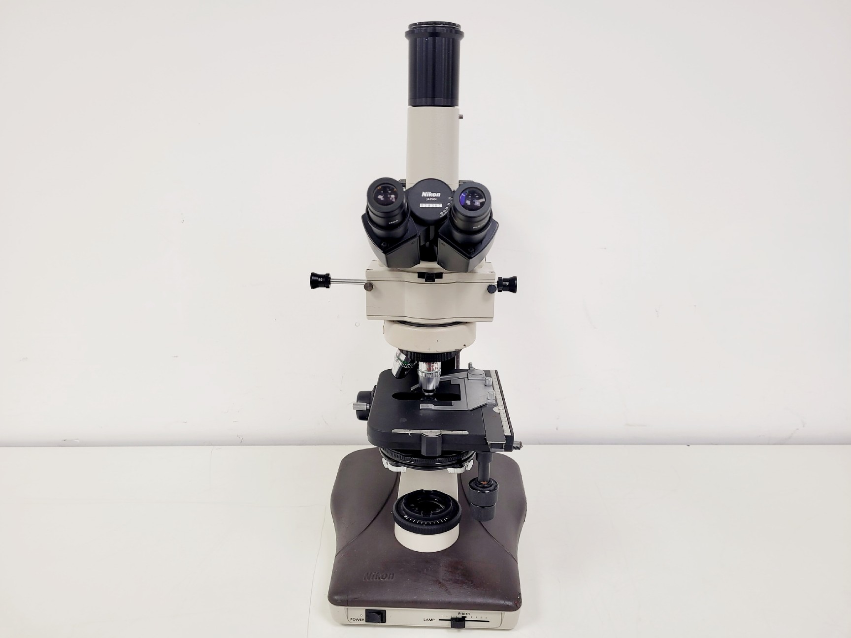 Image of Nikon Labophot-2 Trinocular Compound Microscope W/ 4 x Objectives