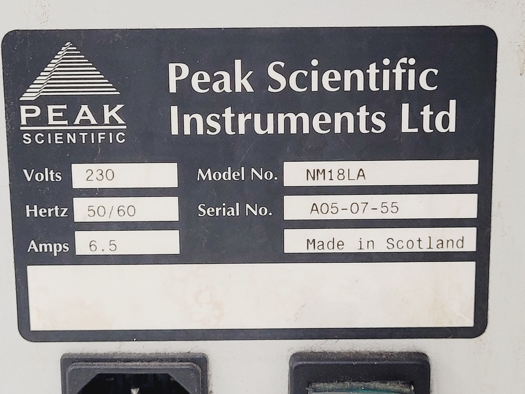 Image of Peak Scientific Instruments NM18LA Laboratory Gas Generator Nitrogen Generator
