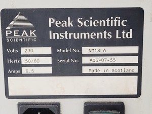 Thumbnail image of Peak Scientific Instruments NM18LA Laboratory Gas Generator Nitrogen Generator