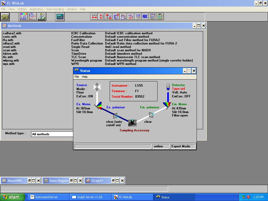 Image of Perkin Elmer LS 55 Fluorescent Spectrometer w/ PC & Software Lab