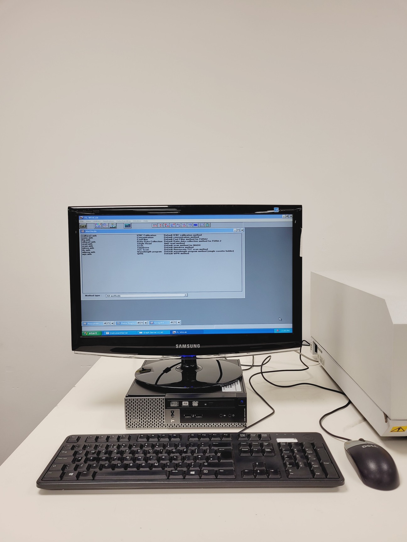 Image of Perkin Elmer LS 55 Fluorescent Spectrometer w/ PC & Software Lab