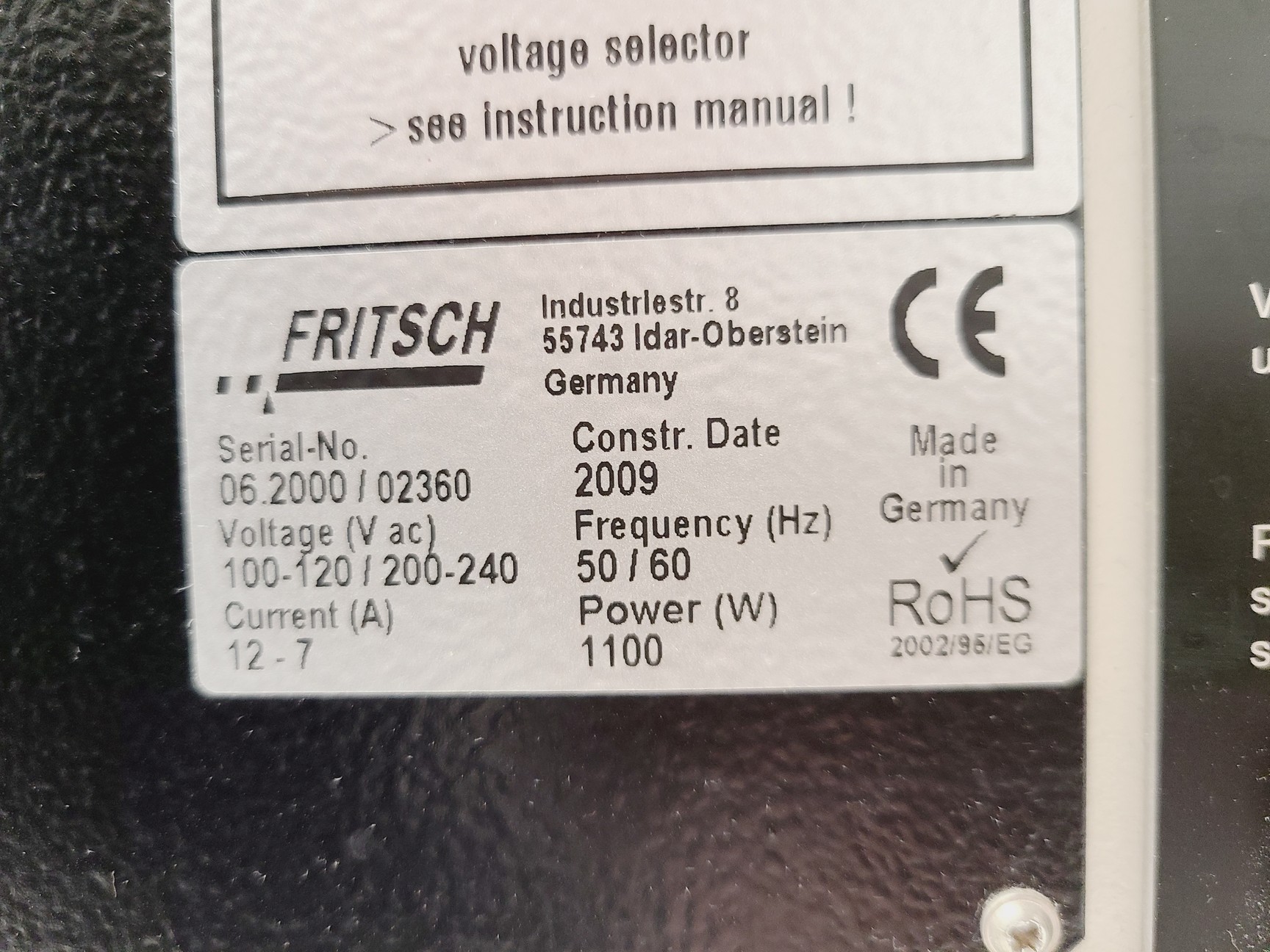 Image of Fritsch Pulverisette 6 Planetary Ball Mill Lab