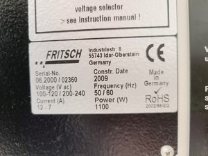 Thumbnail image of Fritsch Pulverisette 6 Planetary Ball Mill Lab