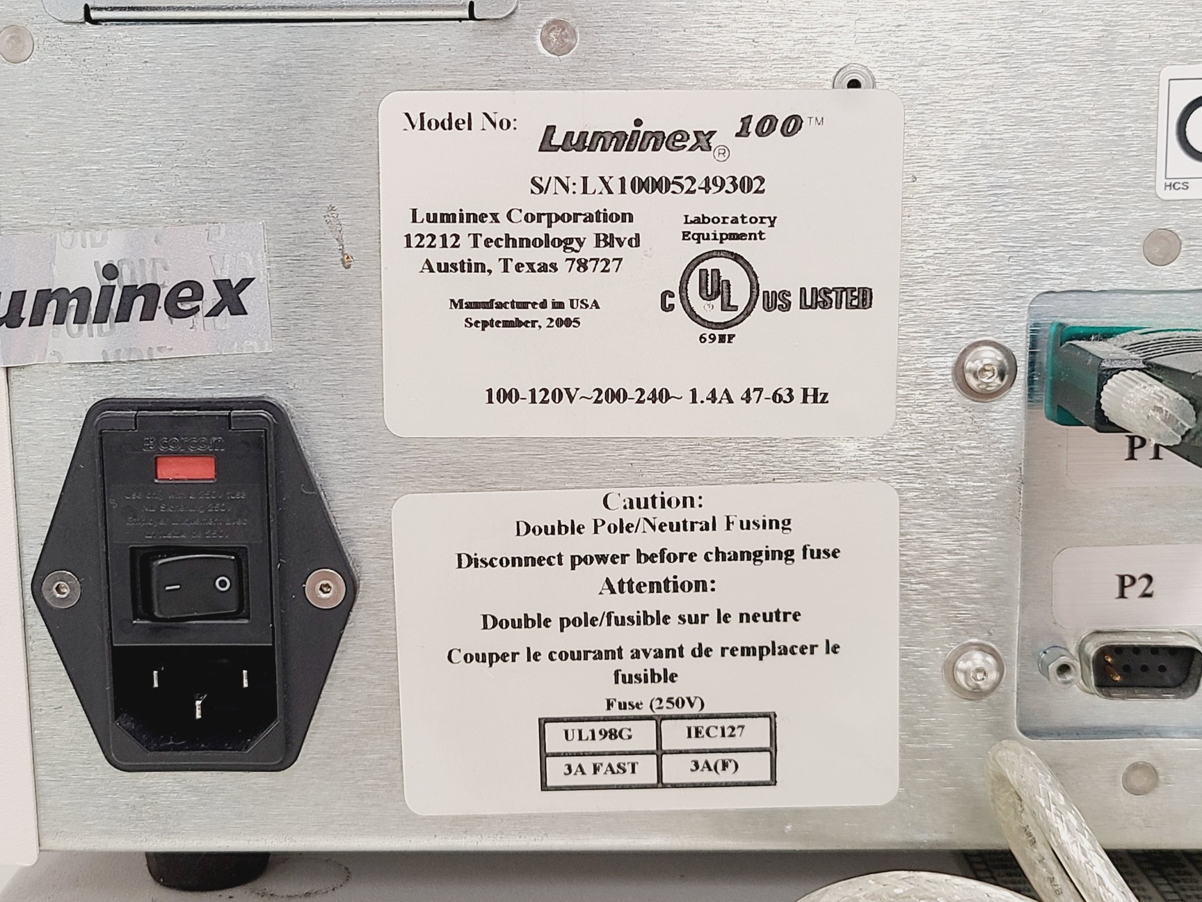 Image of BioRad Bio-Plex Multiplex Luminex System