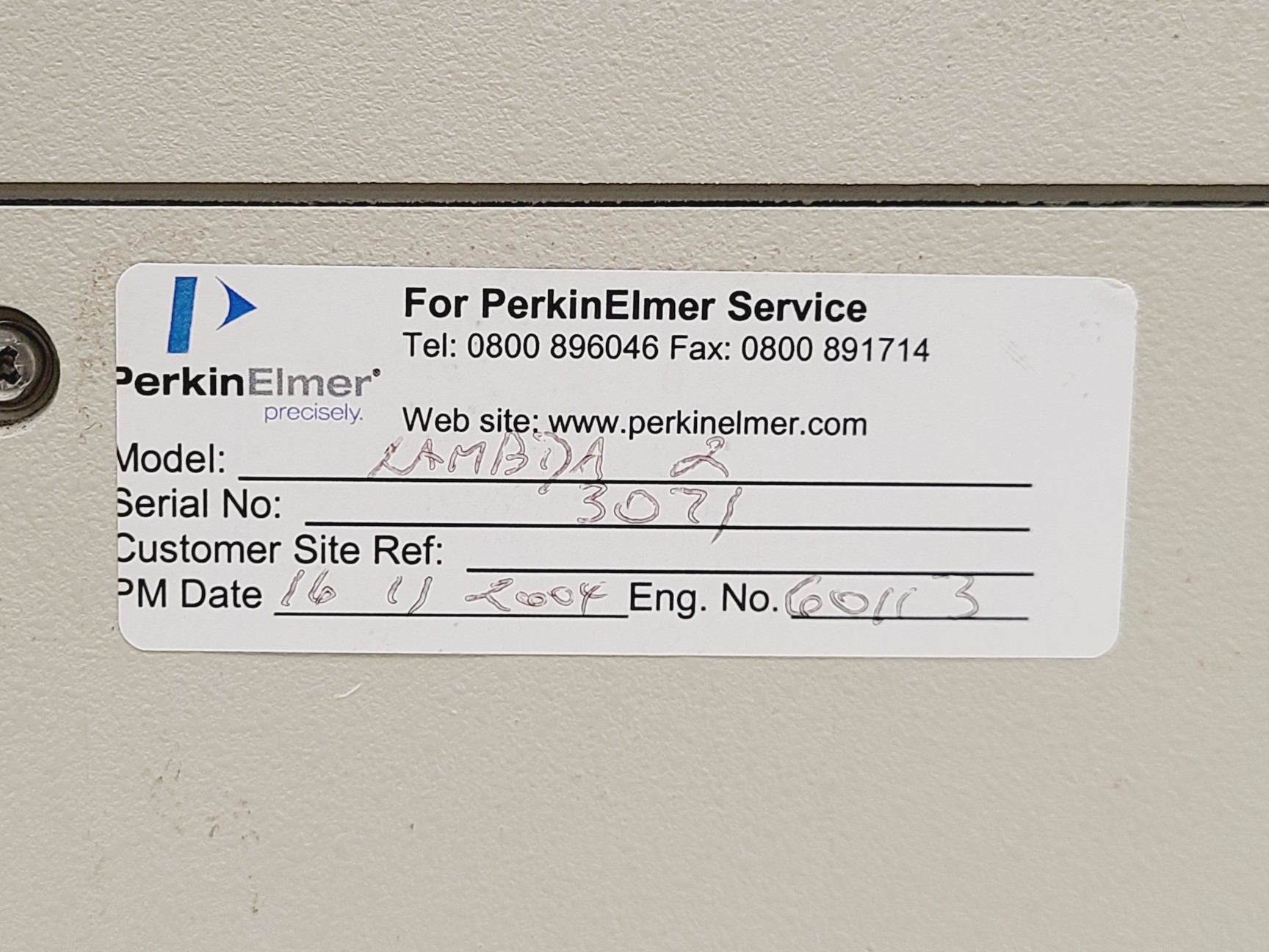 Image of Perkin Elmer Lambda 2 UV/Vis Spectrophotometer
