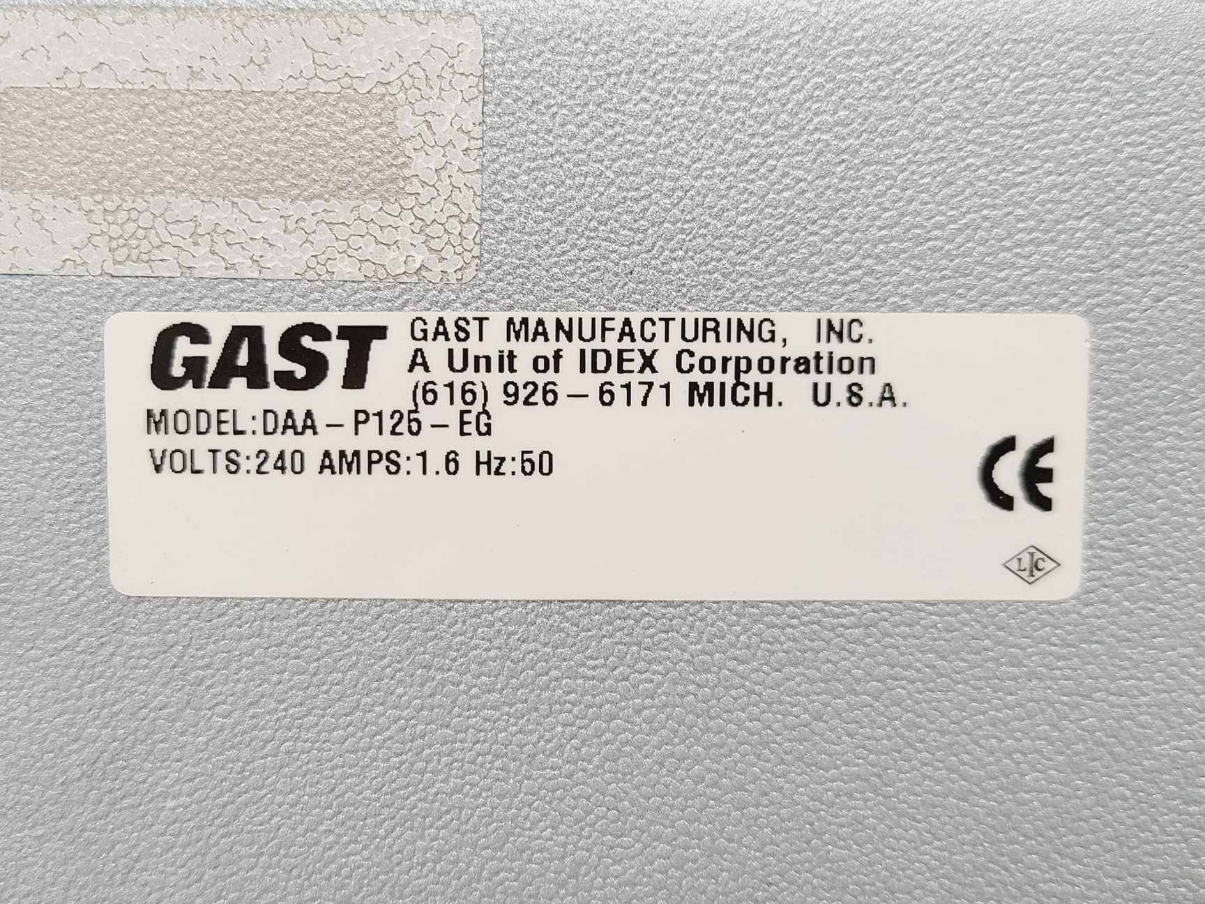 Image of Gast DAA-806/P125-EG Vacuum Pump