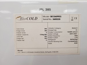 Thumbnail image of BioCOLD BIO360FRSS Laboratory Refrigerator 