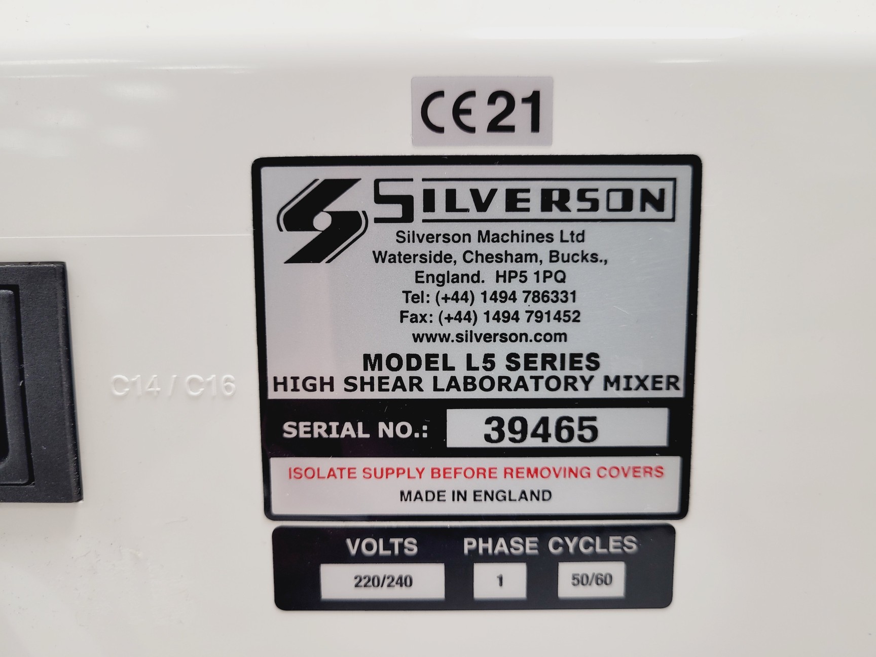 Image of Silverson LM5 High Shear Homogeniser Lab Mixer w/ Fittings
