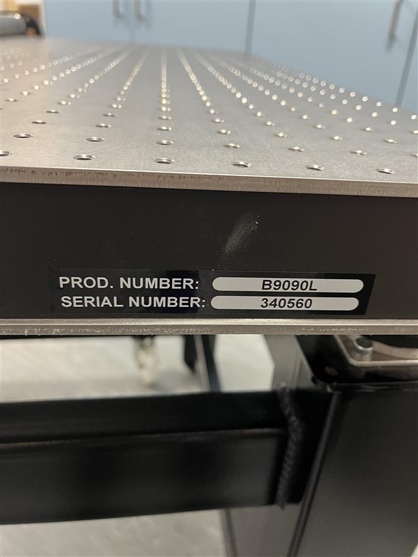 Image of Thorlabs Optical Table Setup: PFR9090-B Frame, B9090L Breadboard & Shelves 