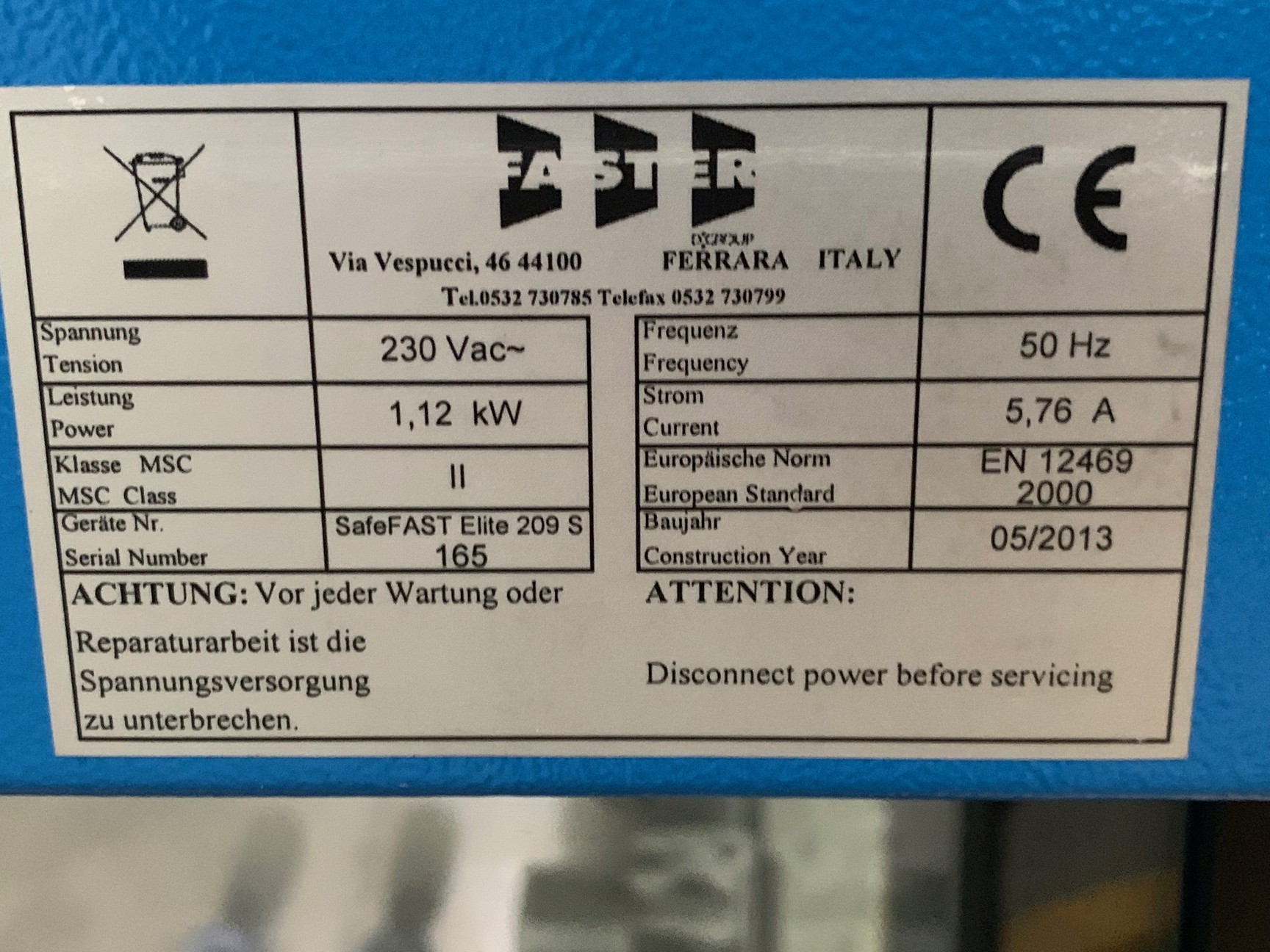 Image of Faster SafeFAST Elite Class 2 Biosafety Cabinet Lab
