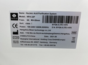 Thumbnail image of Bioer GenePure Pro NPA-32P Nucleic Acid Purification System (2021) Lab