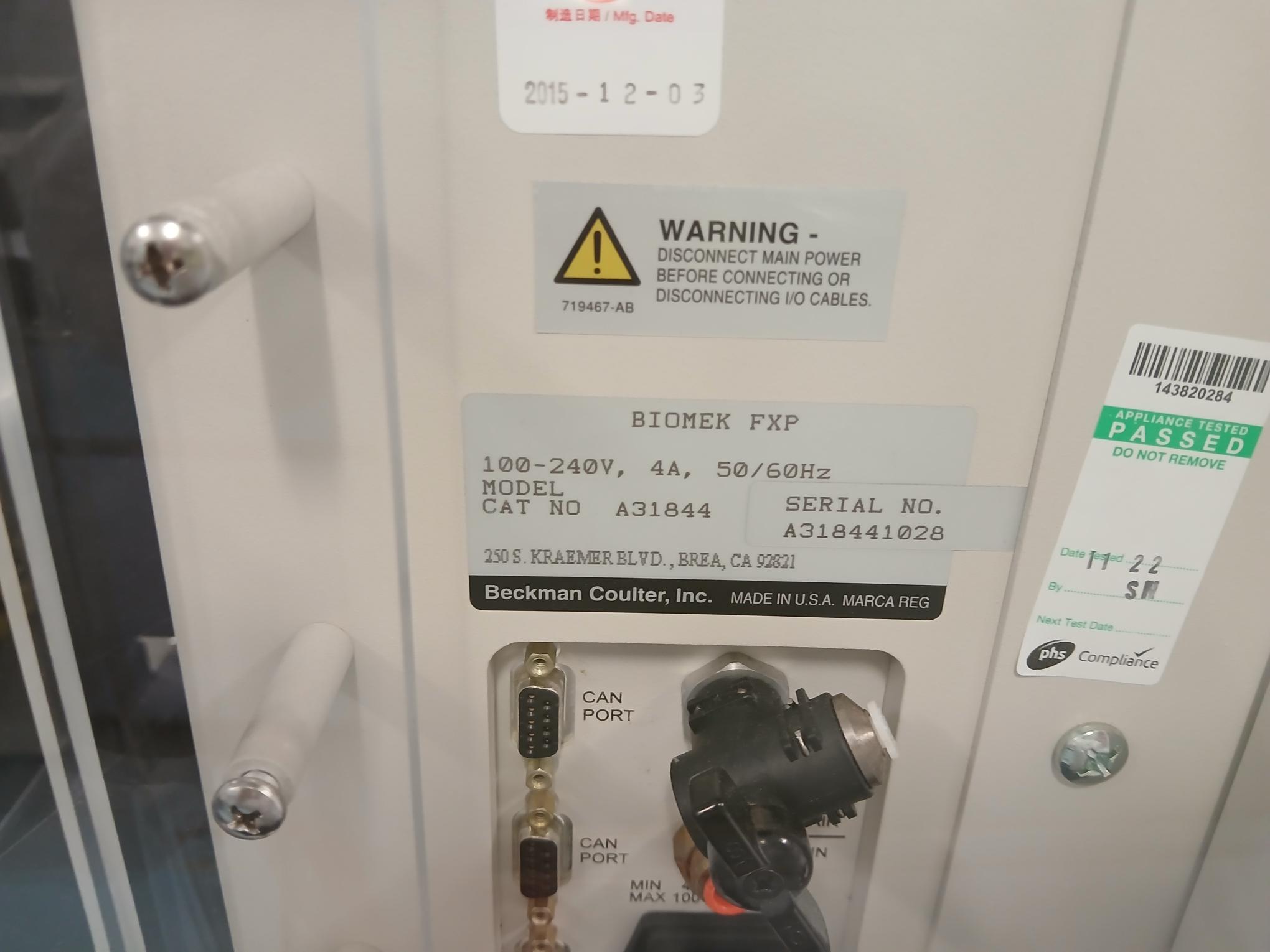 Image of Beckman Biomek FXP System with Accessories, Newport Isolation Table Lab