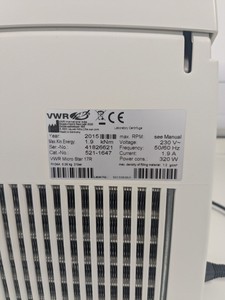 Thumbnail image of VWR Micro Star 17R Refrigerated Microcentrifuge