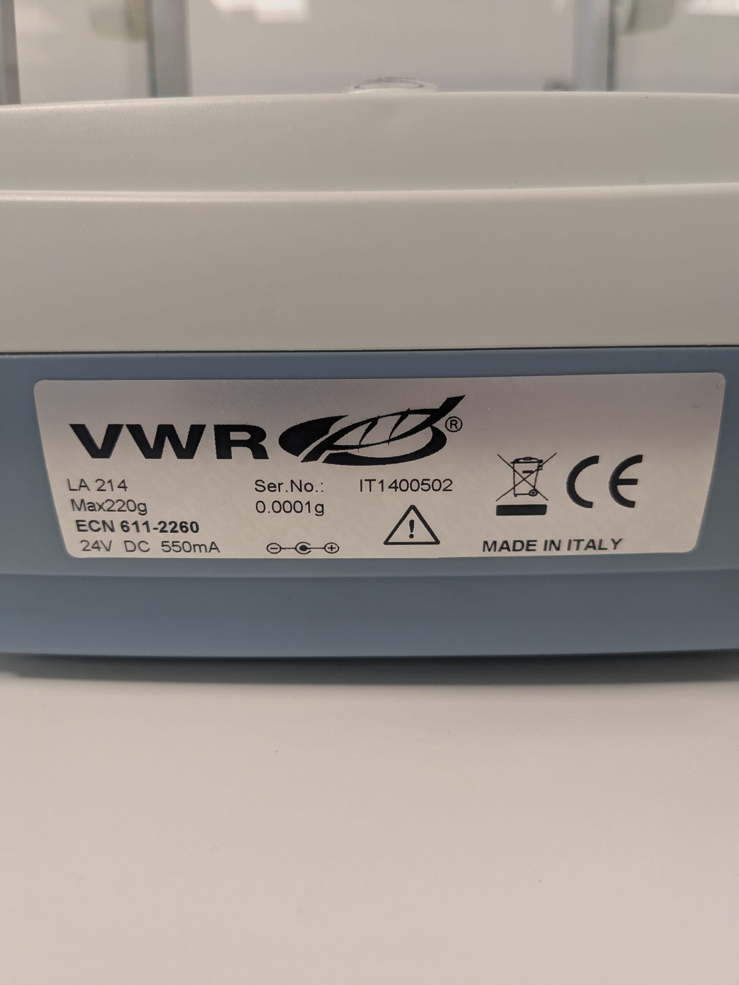 Image of VWR LA 214 Laboratory Balance 