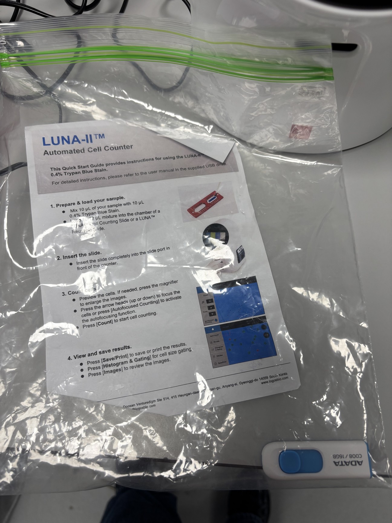 Image of Logos Biosystems LUNA-II Automated Cell Counter