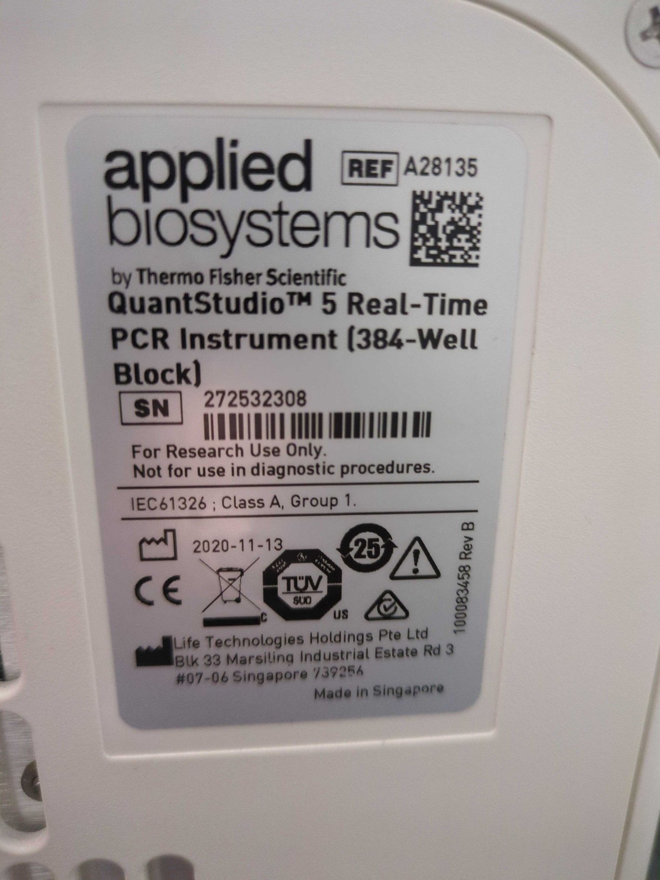 Image of Applied Biosystems Quantstudio 5 Real-Time PCR System Lab