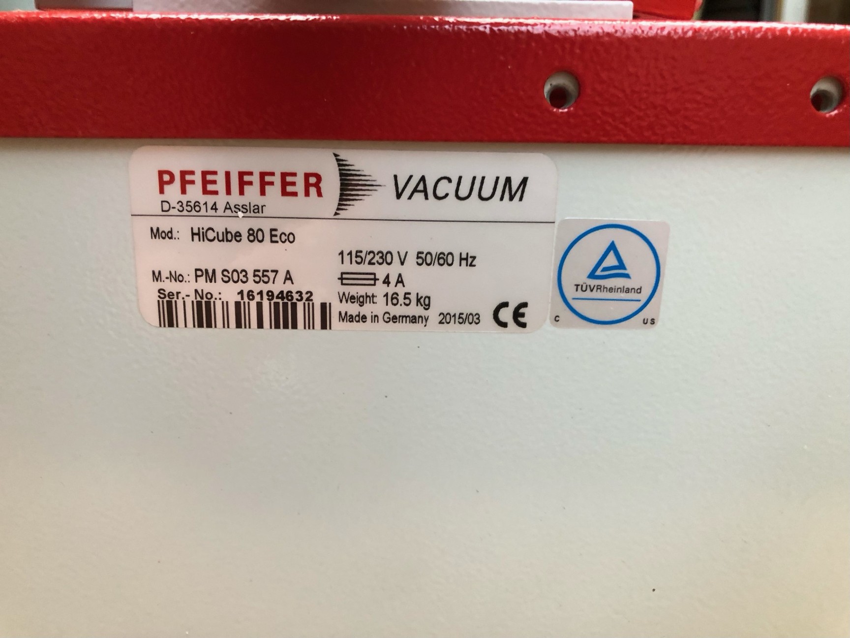 Image of Pfeiffer HiCube 80 ECO Turbo Pumping Station 2020 Lab