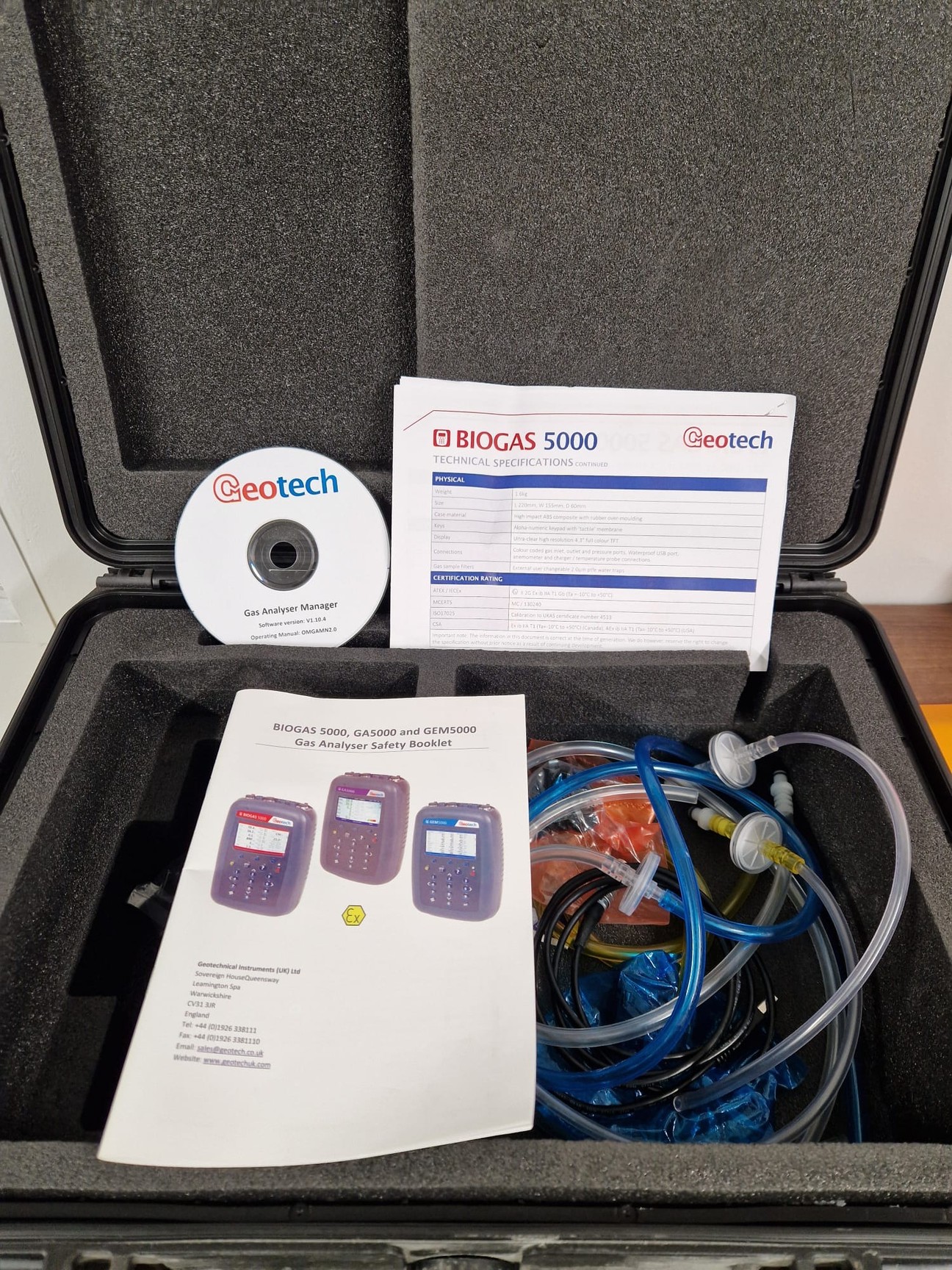 Image of  Geotech Biogas 5000 Portable Gas Monitor w/ Software & Carry Case
