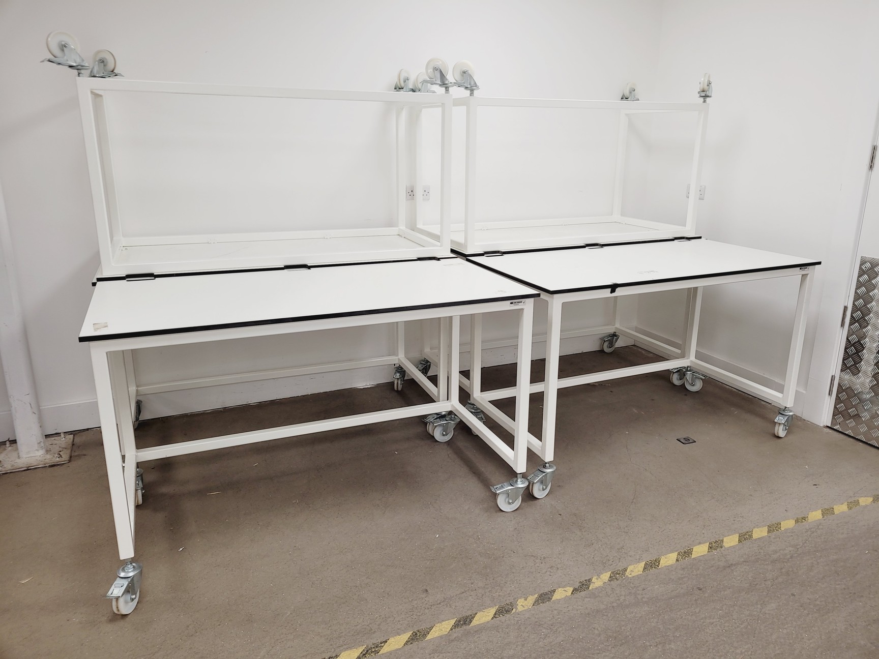 Image of Job Lot 6 x White Trespa Laboratory Benchtop Tables