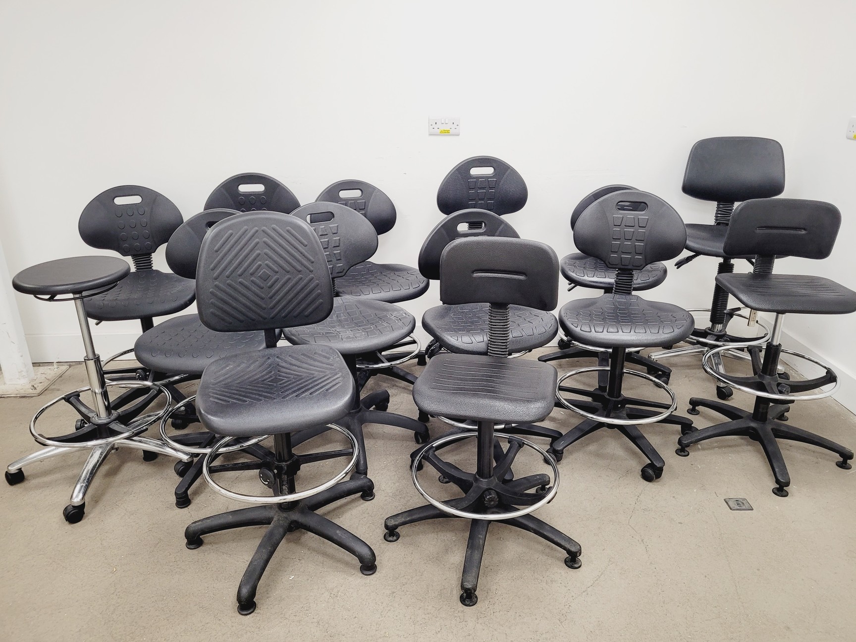 Image of Job lot of 14 x Black Lab Stools/Chairs