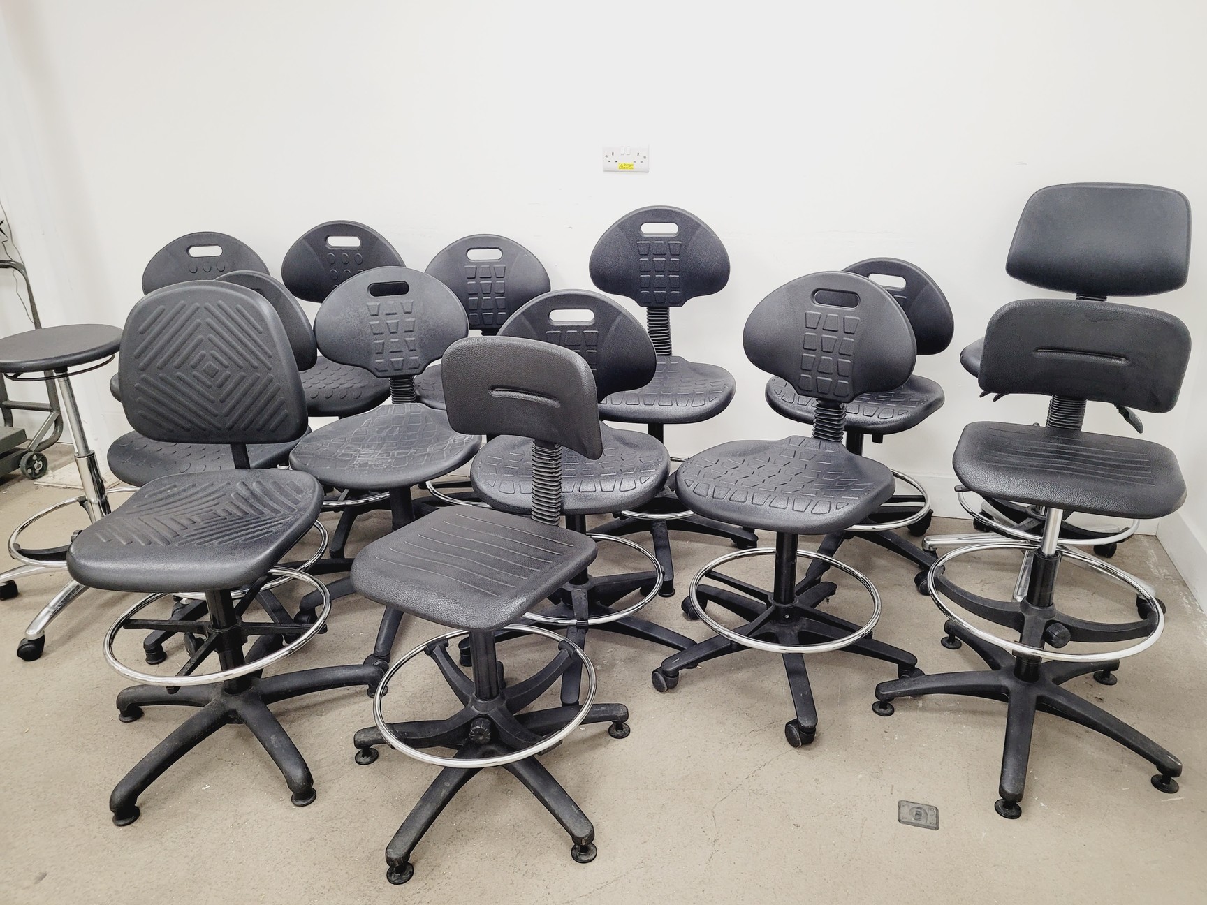 Image of Job lot of 14 x Black Lab Stools/Chairs