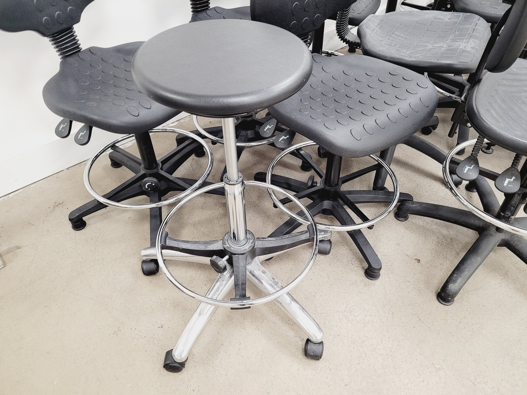 Image of Job lot of 14 x Black Lab Stools/Chairs