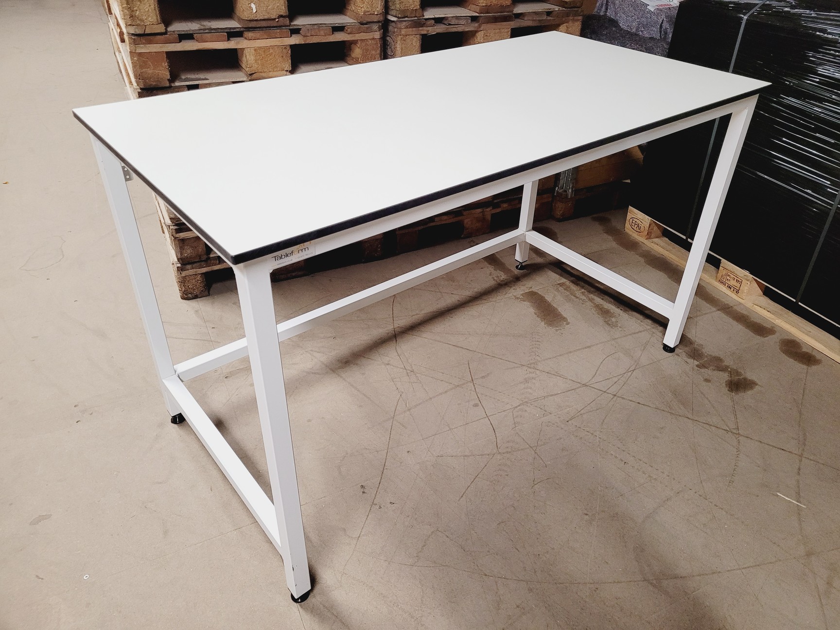 Image of 2 x Tableform White Trespa Laboratory Benches/Desks
