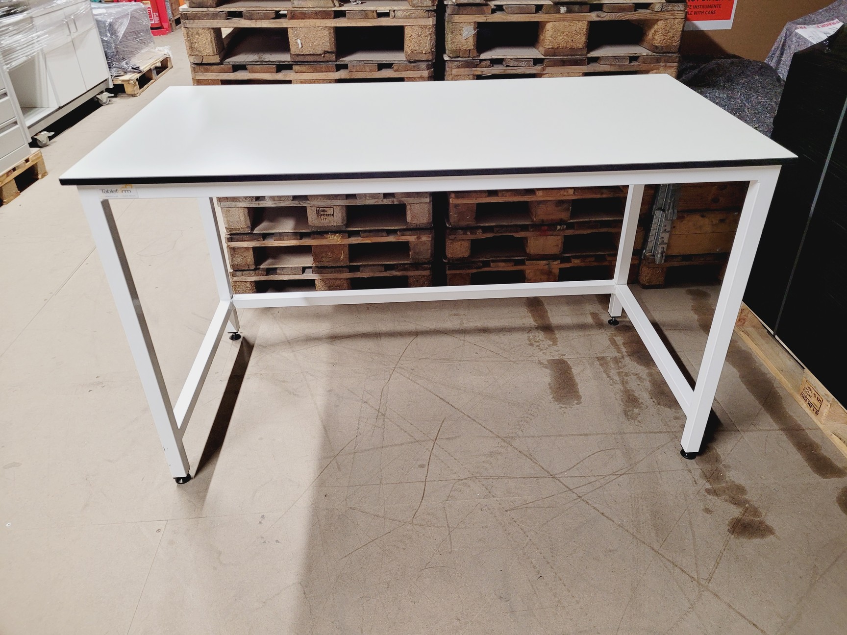 Image of 2 x Tableform White Trespa Laboratory Benches/Desks