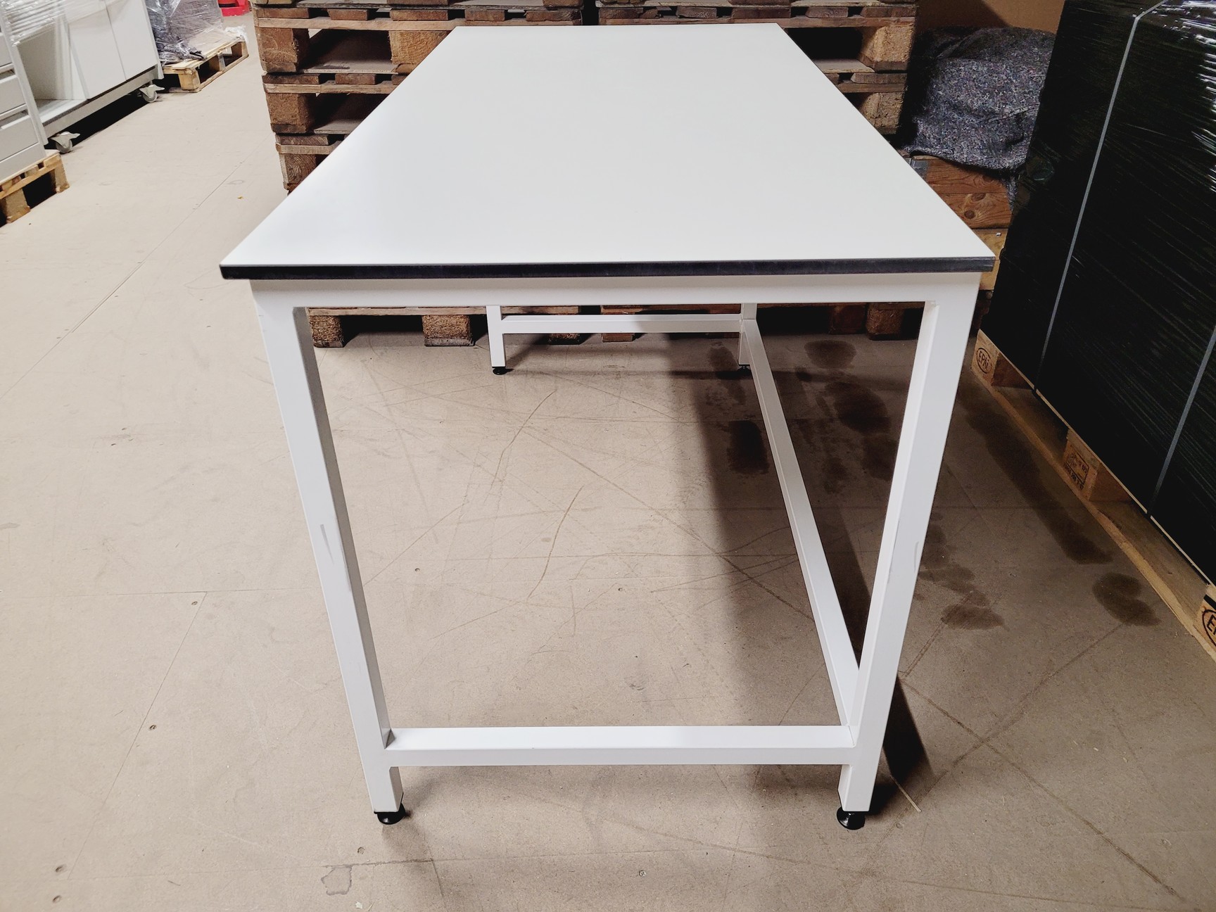 Image of 2 x Tableform White Trespa Laboratory Benches/Desks