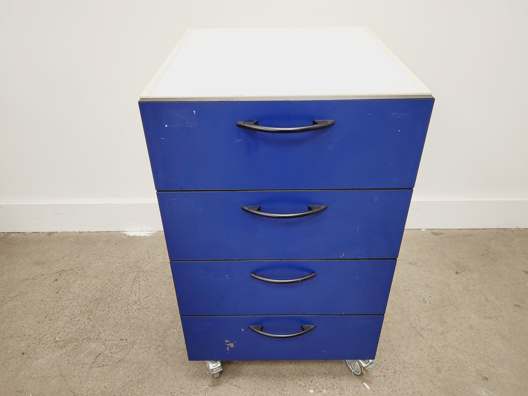 Image of 2 x Blue/White Sets of Drawers