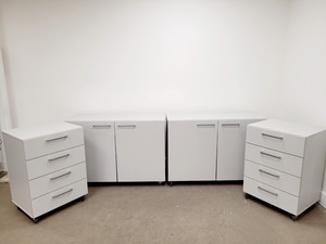 Thumbnail image of Set of 4 Grey Laboratory Cupboards & Drawers