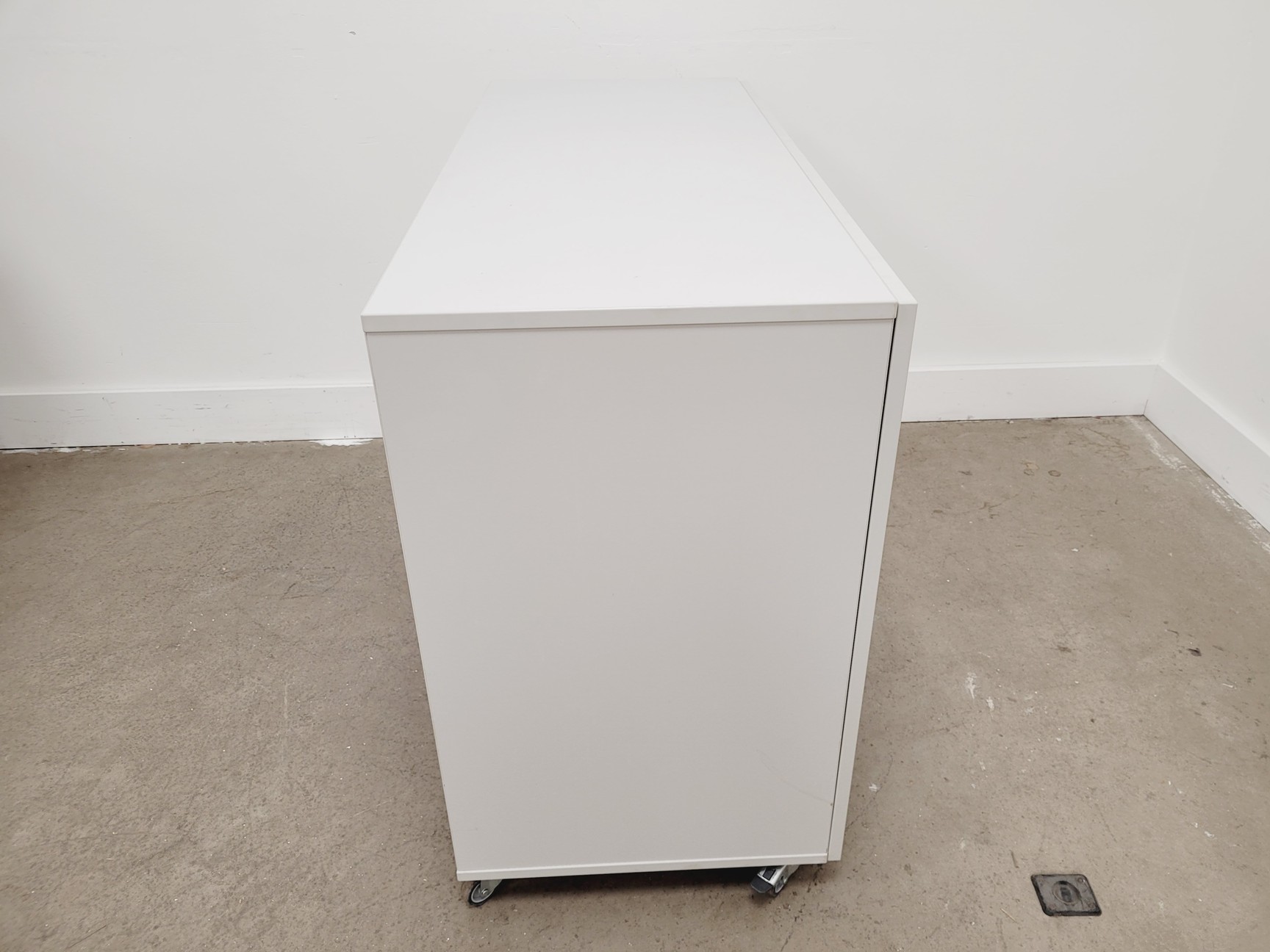 Image of Set of 4 Grey Laboratory Cupboards & Drawers