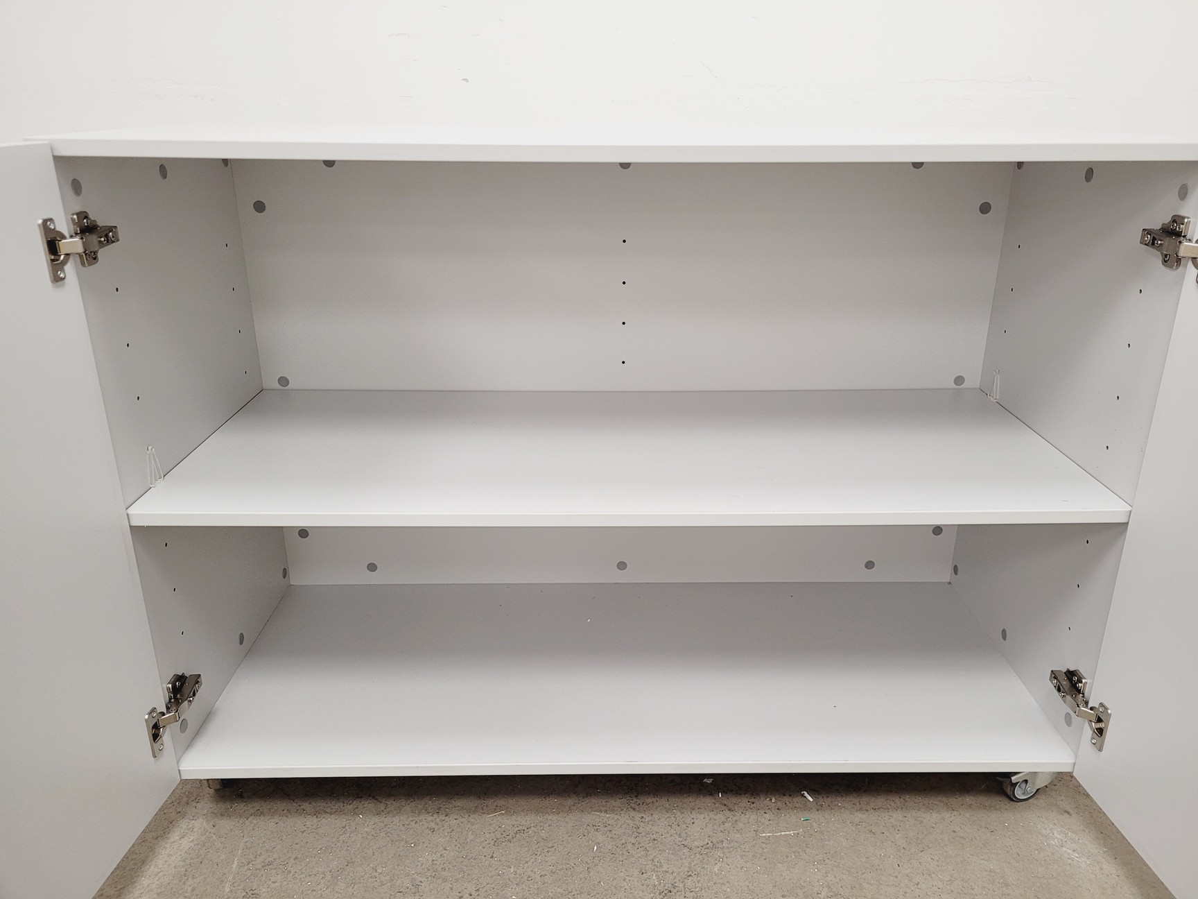 Image of Set of 4 Grey Laboratory Cupboards & Drawers