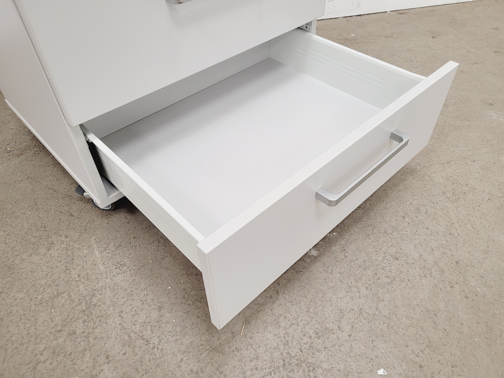 Image of Set of 4 Grey Laboratory Cupboards & Drawers