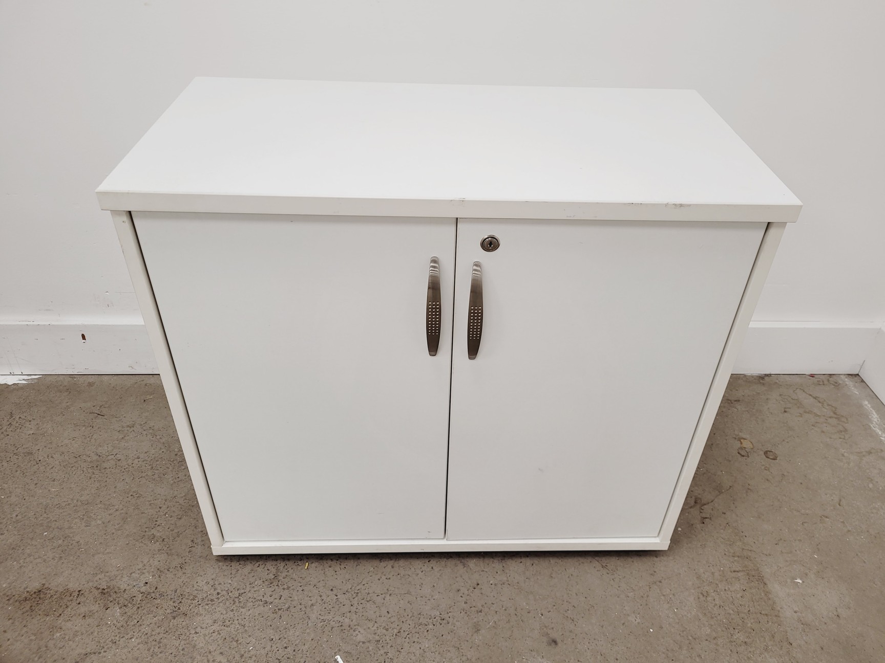 Image of 2 x White Laboratory Cupboards/Storage