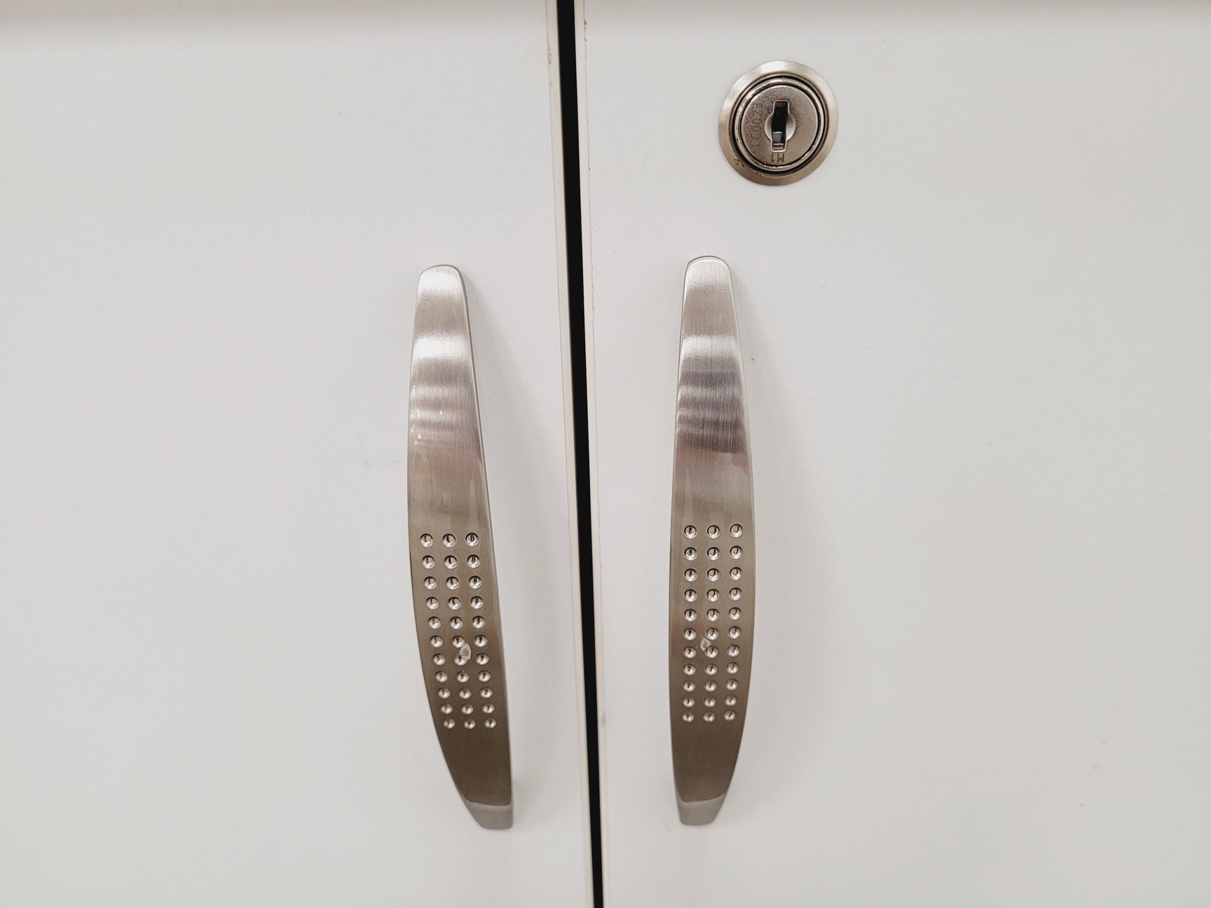 Image of 2 x White Laboratory Cupboards/Storage