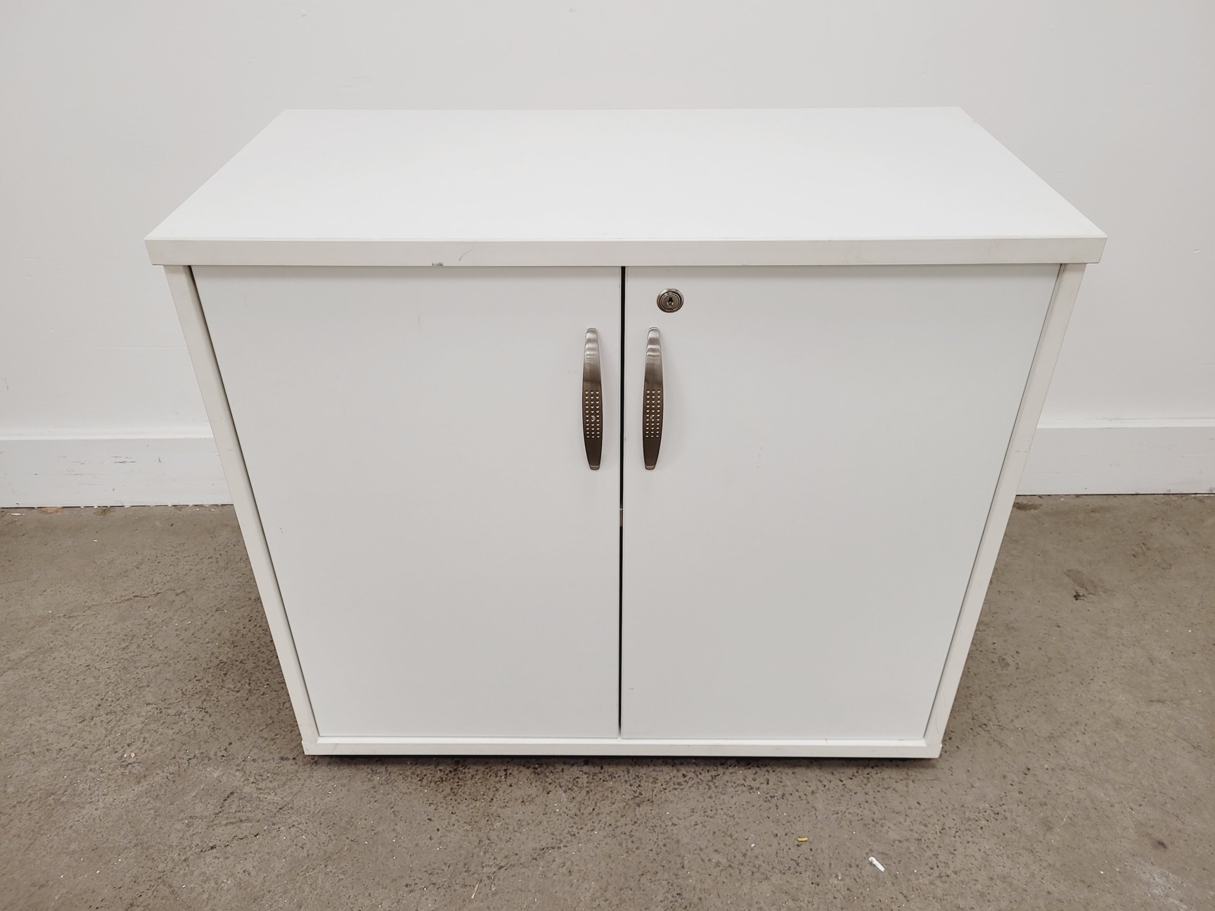 Image of 2 x White Laboratory Cupboards/Storage