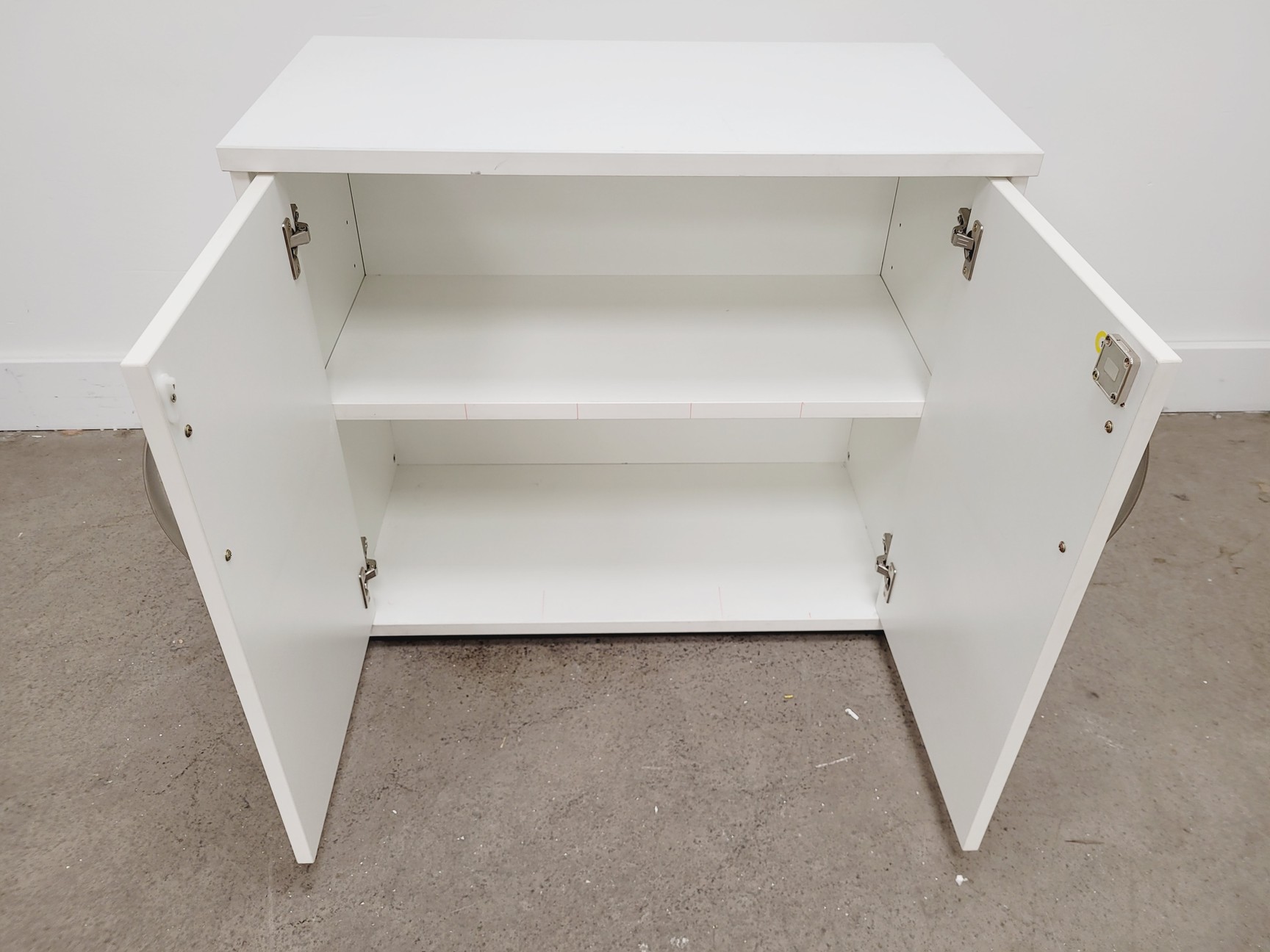 Image of 2 x White Laboratory Cupboards/Storage