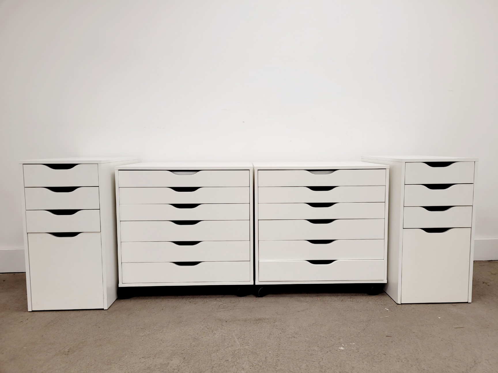 Image of Set of 4 x White Laboratory Storage Drawers