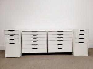 Thumbnail image of Set of 4 x White Laboratory Storage Drawers