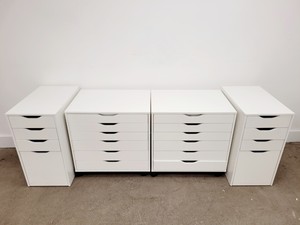 Thumbnail image of Set of 4 x White Laboratory Storage Drawers