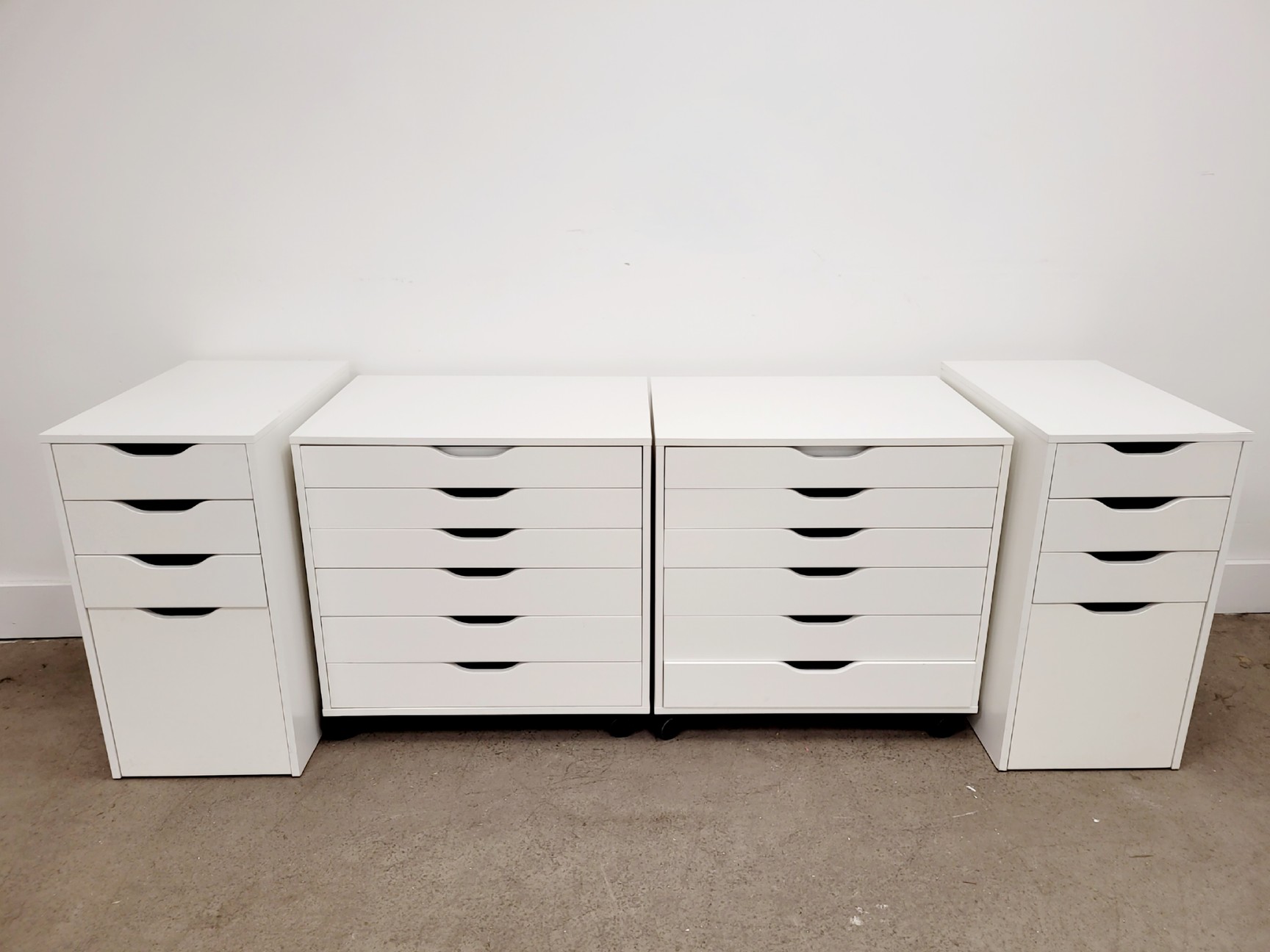 Image of Set of 4 x White Laboratory Storage Drawers