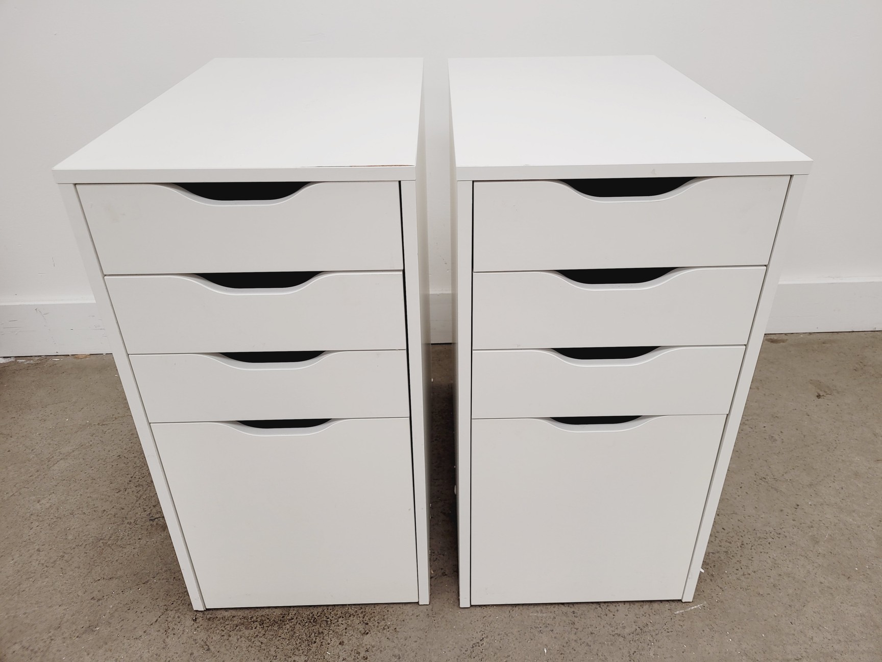 Image of Set of 4 x White Laboratory Storage Drawers