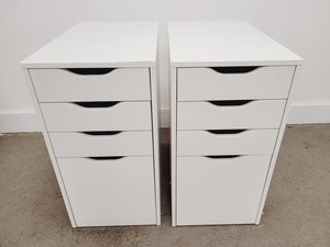 Thumbnail image of Set of 4 x White Laboratory Storage Drawers
