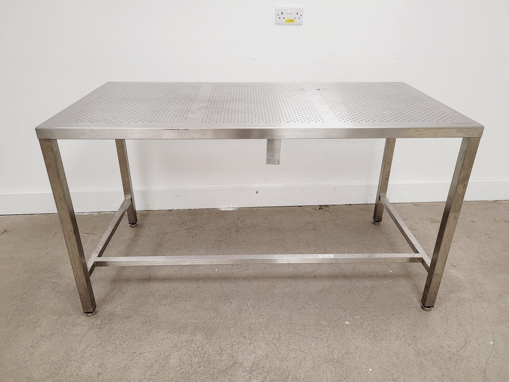 Image of TEKNOMEK Stainless Steel Lab Table Workbench 150 x 75 x 85cm