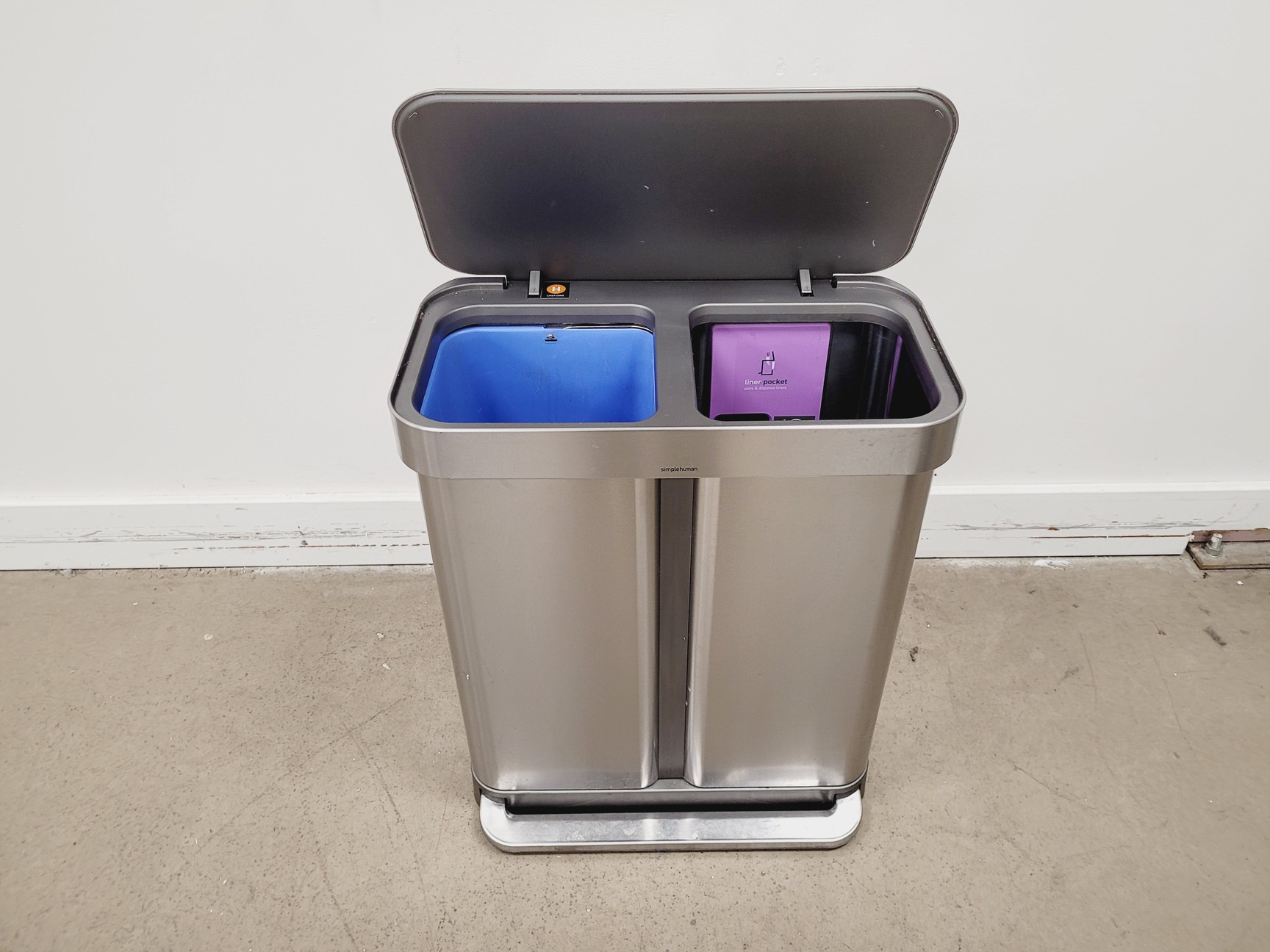 Image of 3 x Simple Human Waste/Recycling Bins